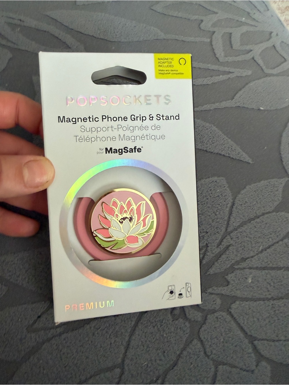 PopSockets Phone Grip for MagSafe, Magnetic Holder- Water Lily